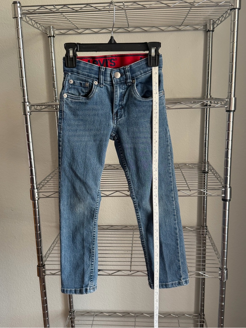 Levi's Kids Blue Denim Jeans with Red Waistband